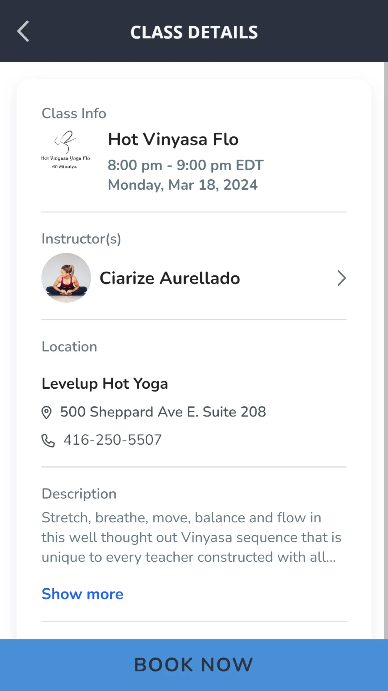 Levelup Hot Yoga | Indus Appstore | Screenshot