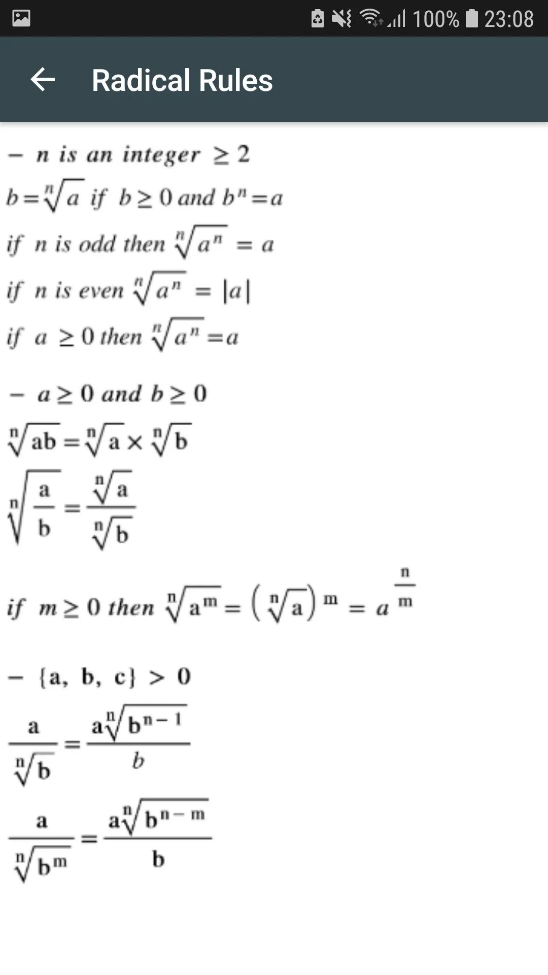 Math Formulas Algebra | Indus Appstore | Screenshot