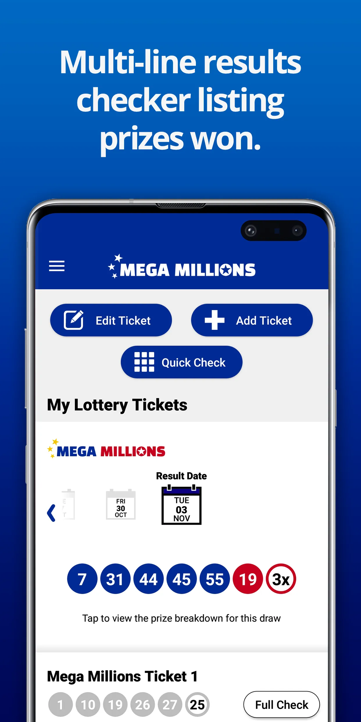 Mega Millions Numbers | Indus Appstore | Screenshot