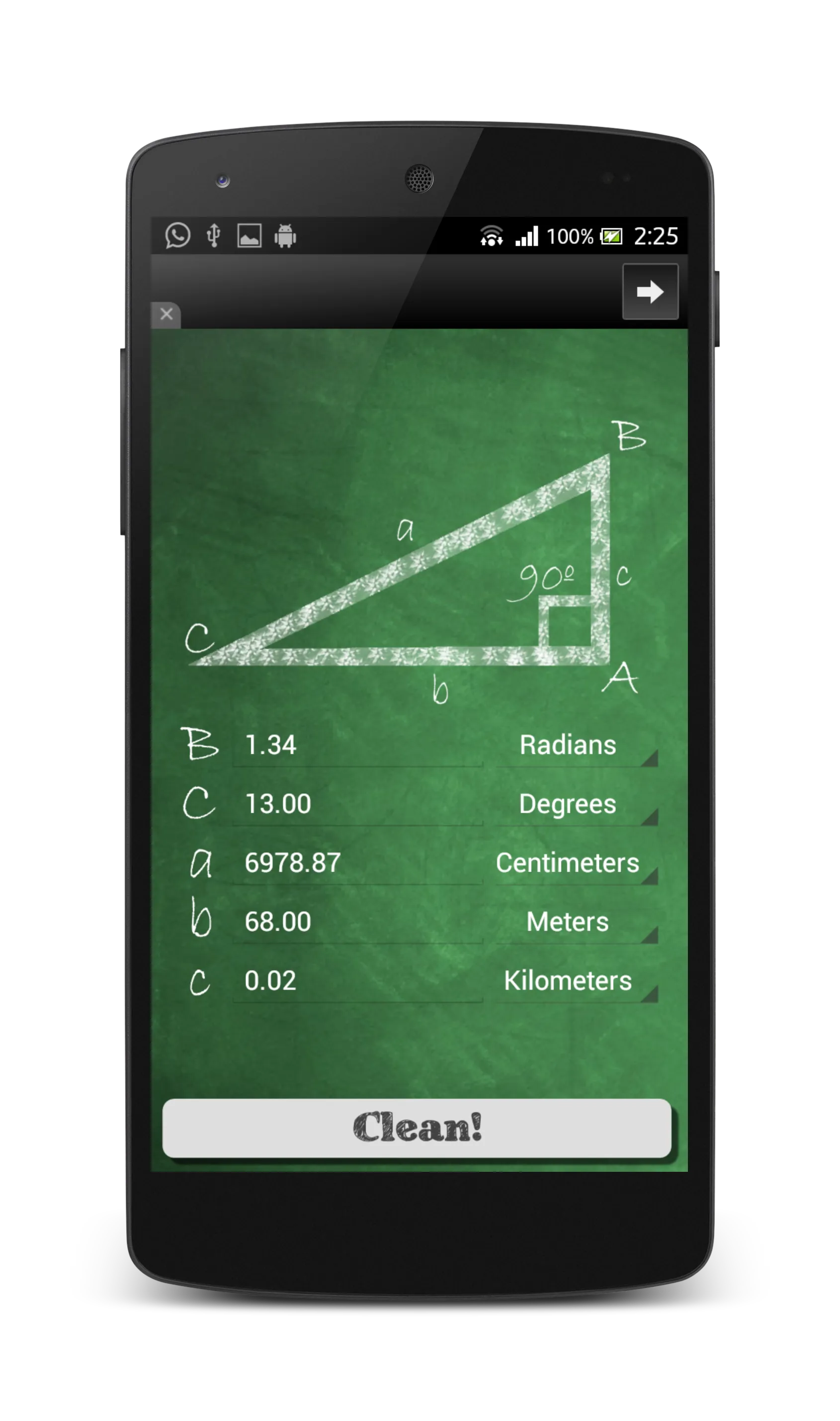 Right Triangle Calculator (Pyt | Indus Appstore | Screenshot