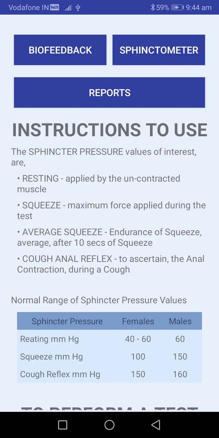 SphinctoPRESS Anal Tonometer | Indus Appstore | Screenshot