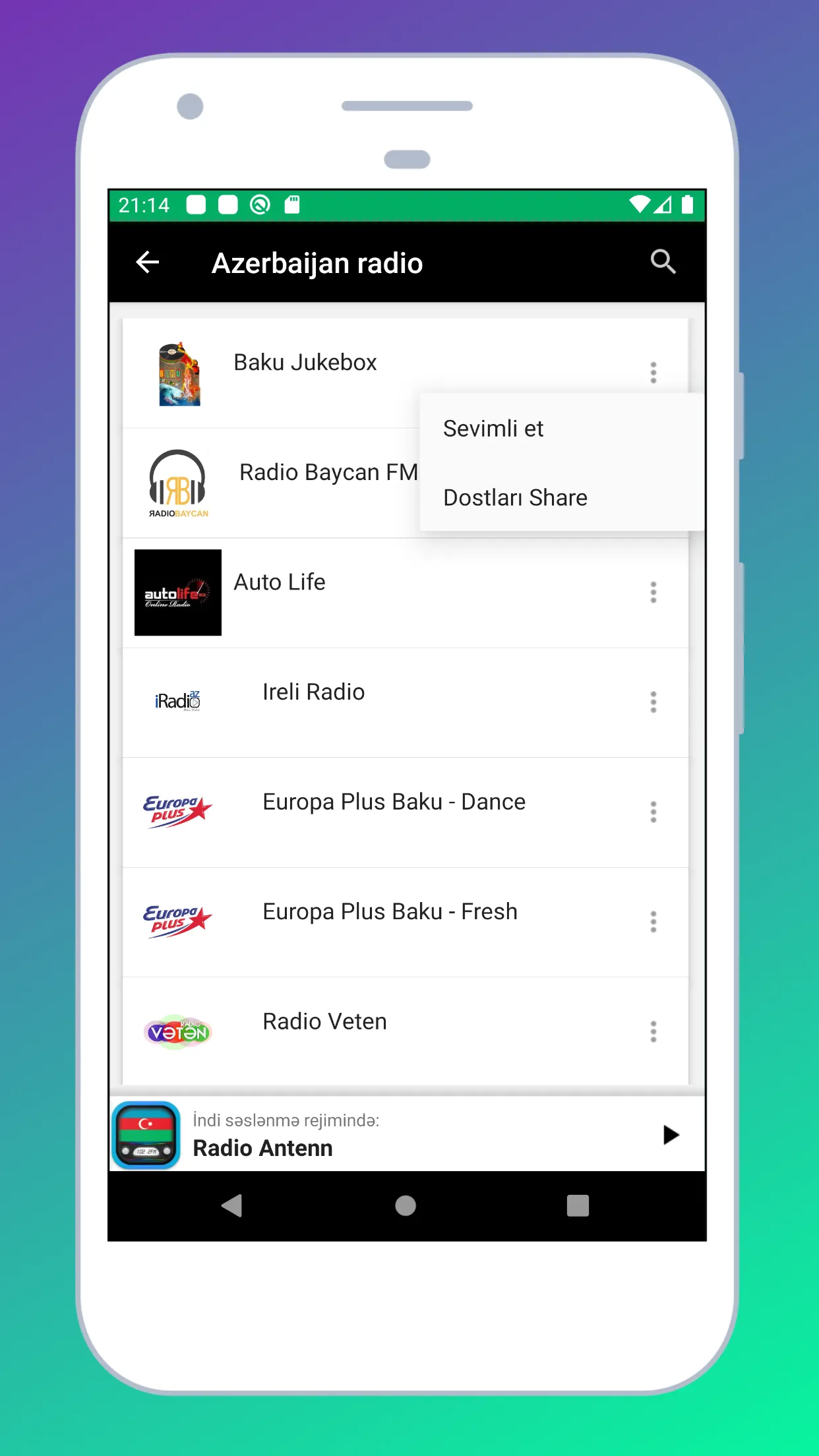 Radio Azerbaijan: Radio Online | Indus Appstore | Screenshot