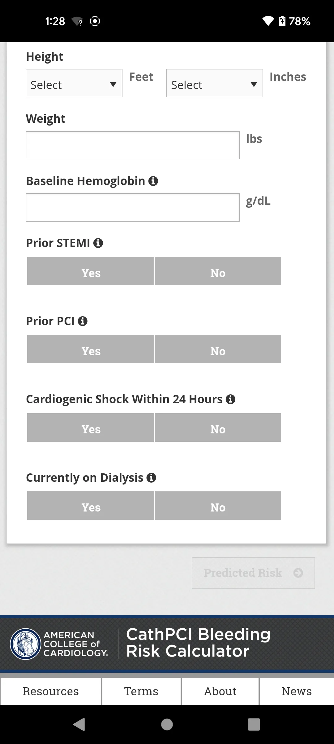 CathPCI Risk Calculator | Indus Appstore | Screenshot