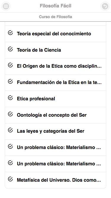 Filosofía Fácil | Indus Appstore | Screenshot