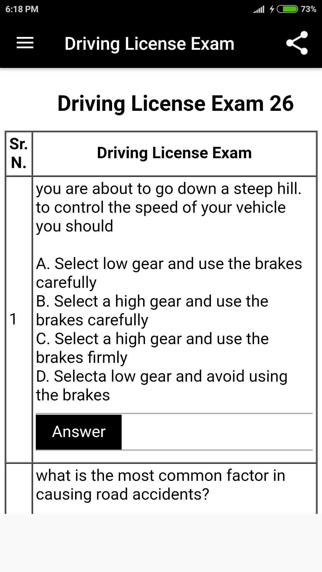 Driving License Exam | Indus Appstore | Screenshot