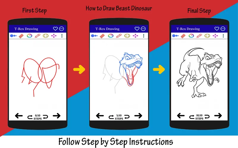 How to Draw Jurassic Dinosaur | Indus Appstore | Screenshot