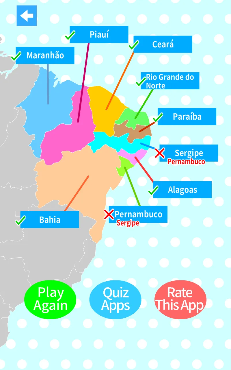 Brazil States Map Quiz | Indus Appstore | Screenshot