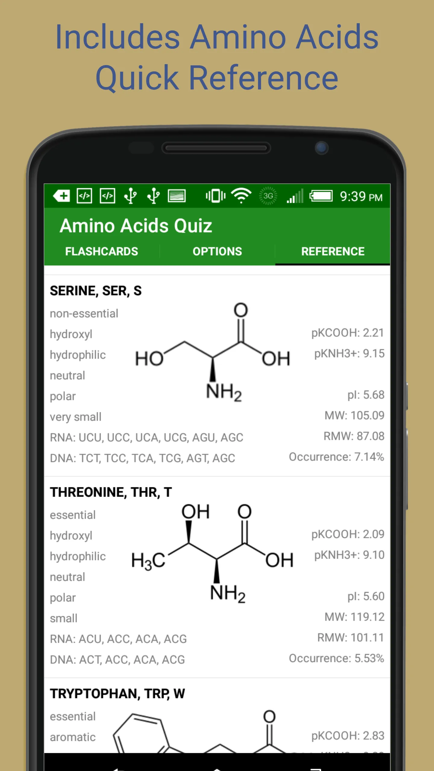 Amino Acids Quiz | Indus Appstore | Screenshot