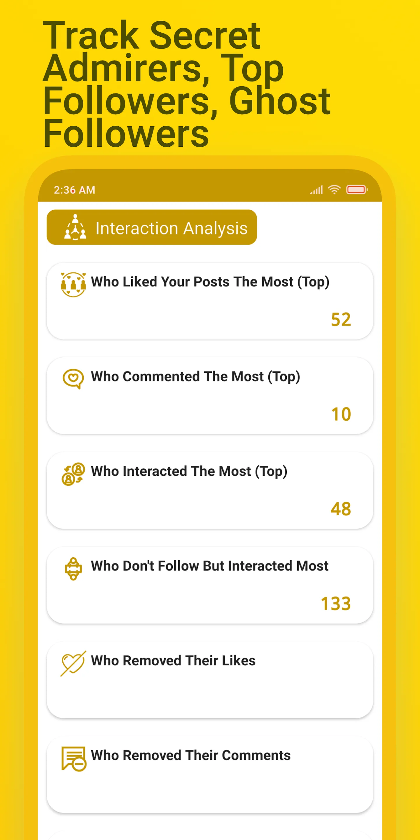 Followers And Unfollowers | Indus Appstore | Screenshot