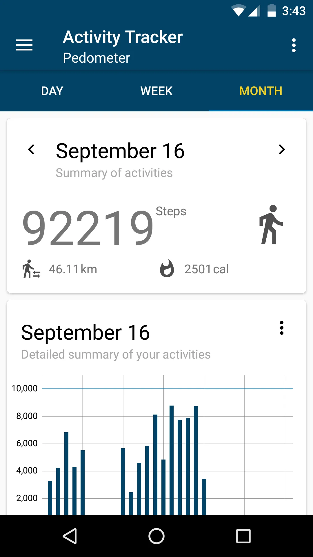 Pedometer (PFA) | Indus Appstore | Screenshot