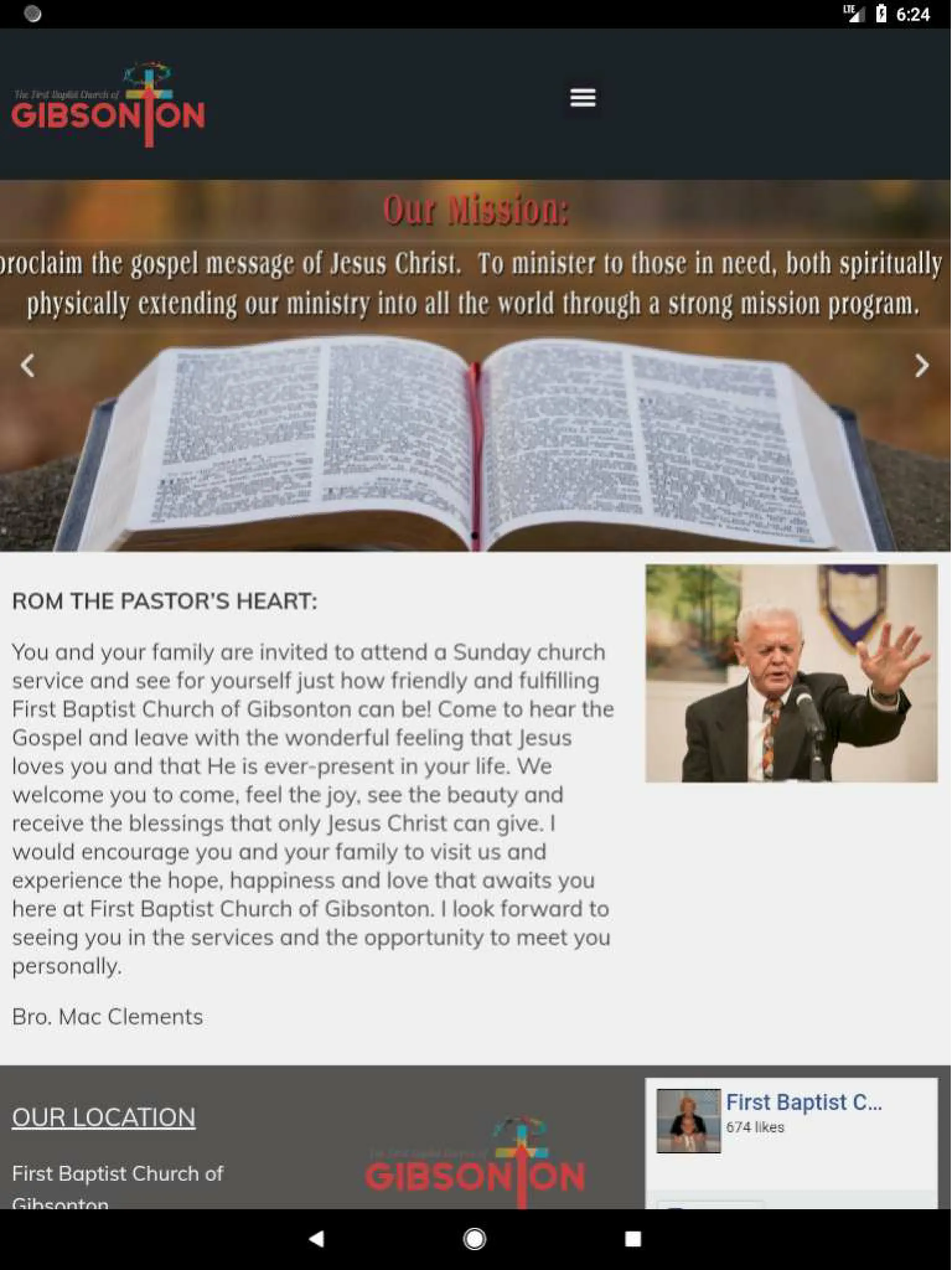 First Baptist Church Gibsonton | Indus Appstore | Screenshot