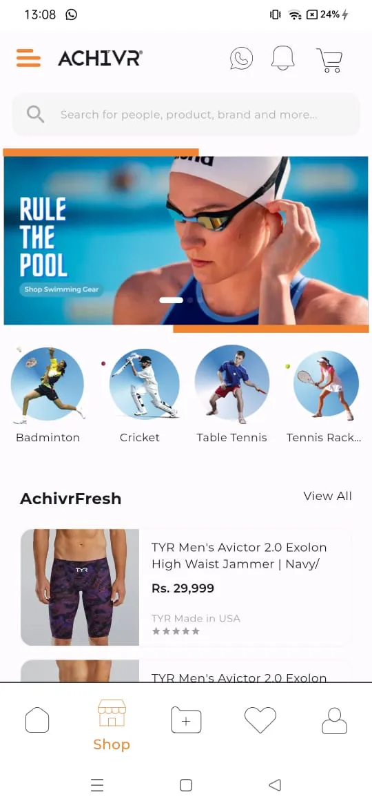 Achivr: Online Shop for Sports | Indus Appstore | Screenshot