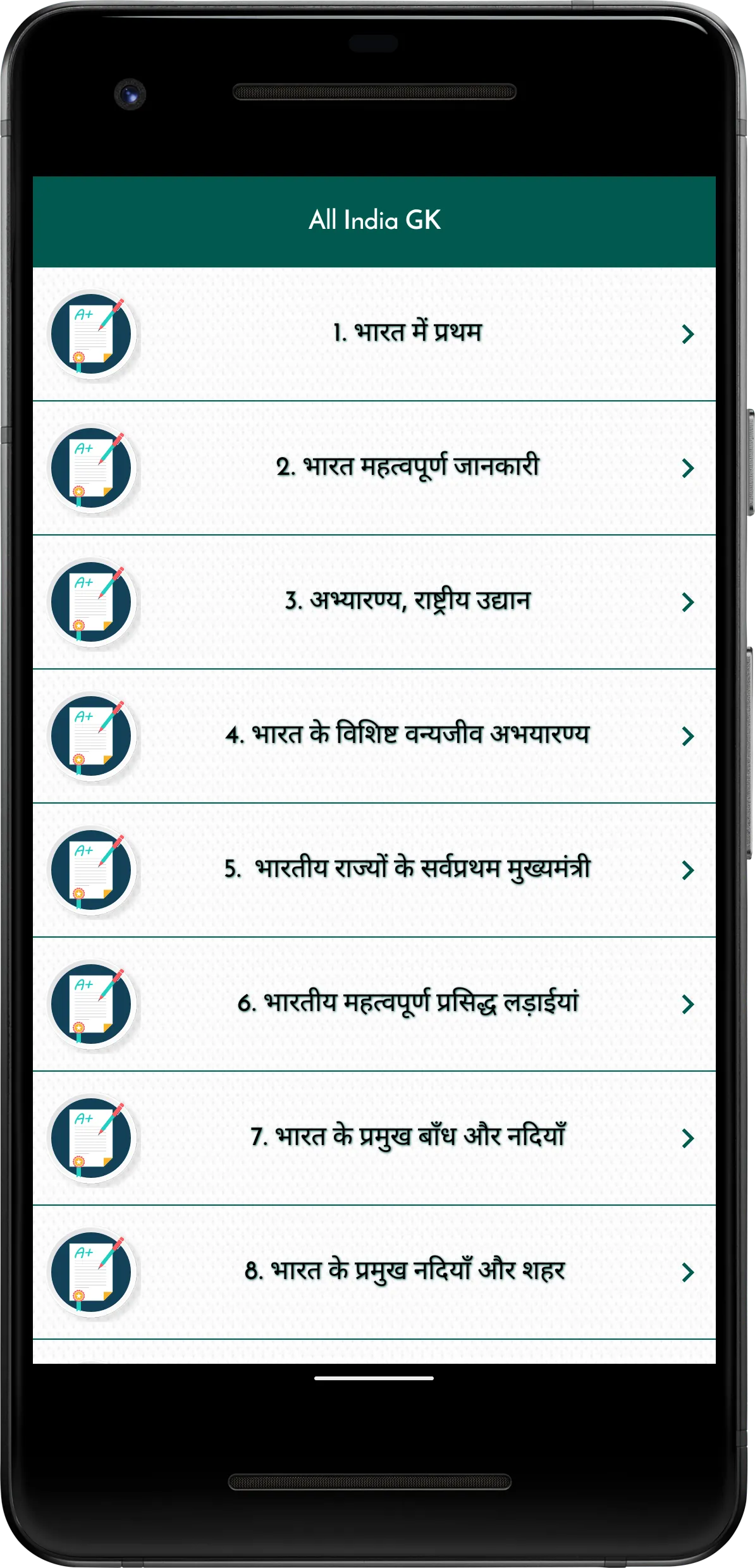 India GK In Hindi Offline | Indus Appstore | Screenshot