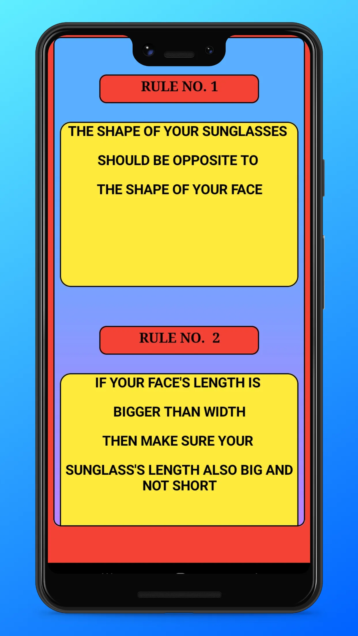 choose glasses by face shapes | Indus Appstore | Screenshot