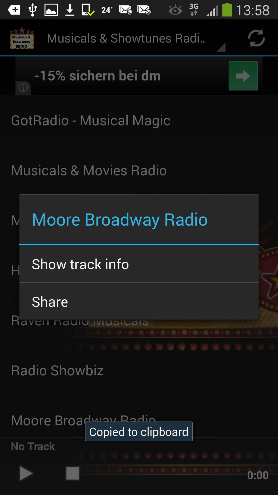 Musicals & Showtunes Radios | Indus Appstore | Screenshot