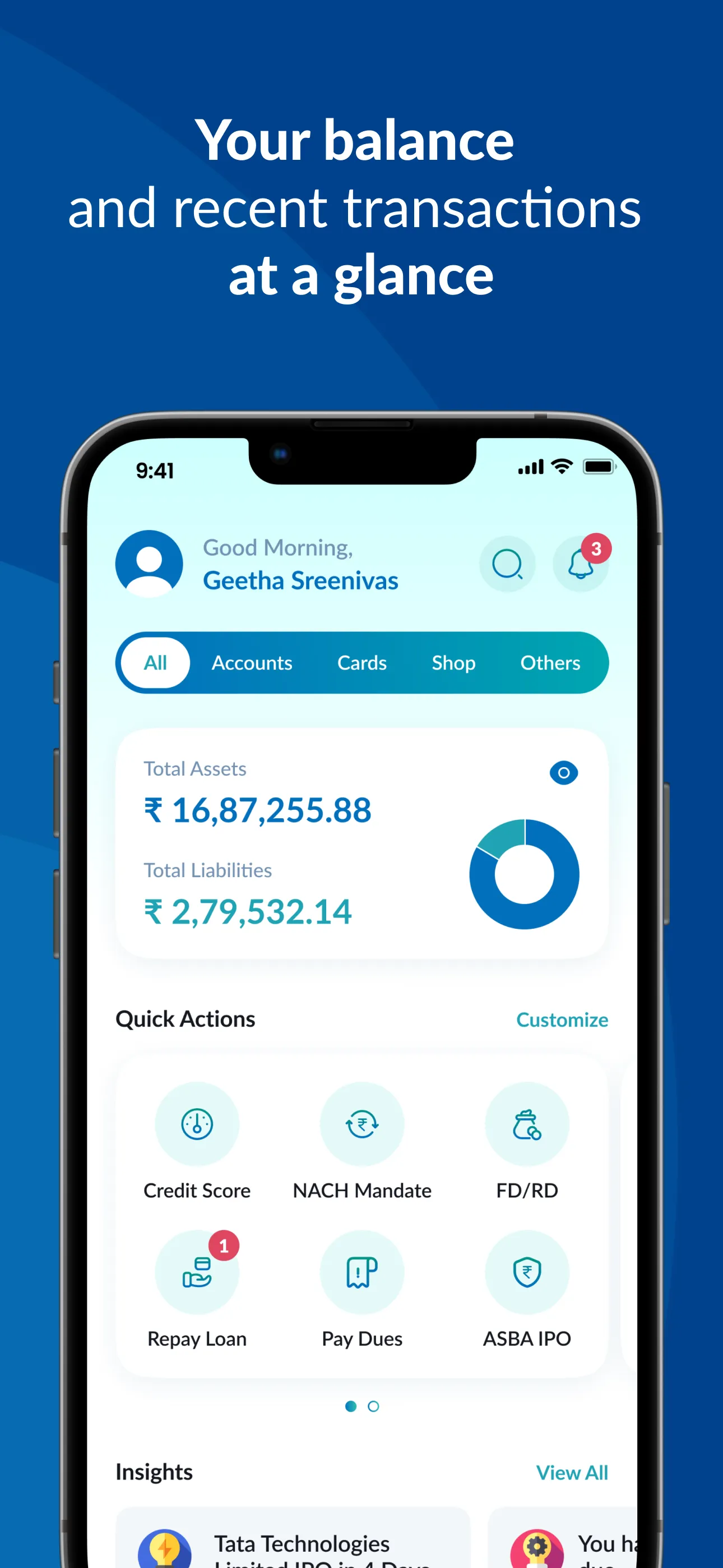 IOB Connect - Mobile Banking | Indus Appstore | Screenshot