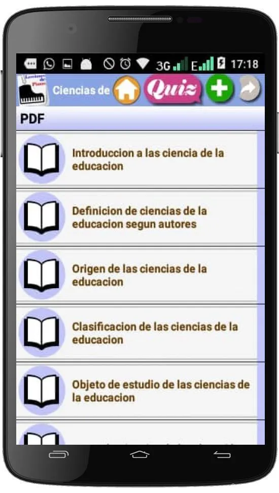 CIENCIAS DE LA EDUCACIÓN | Indus Appstore | Screenshot