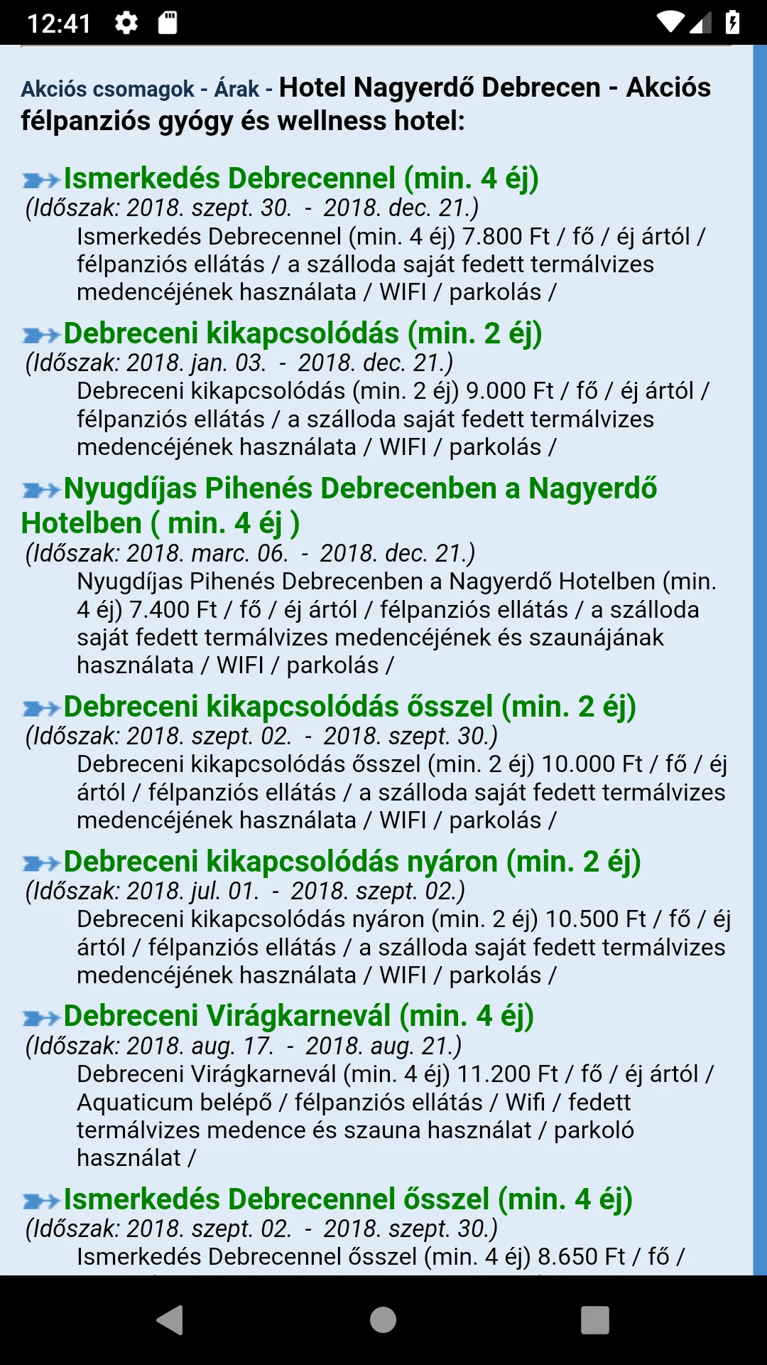 Debreceni szállodák hotelek | Indus Appstore | Screenshot