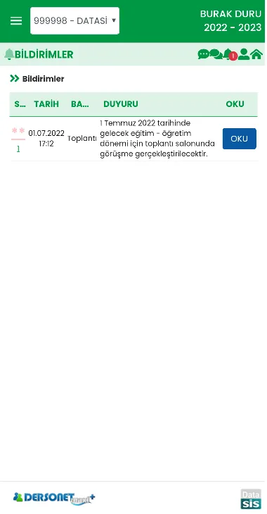 Dersonet Öğretmen Modülü | Indus Appstore | Screenshot