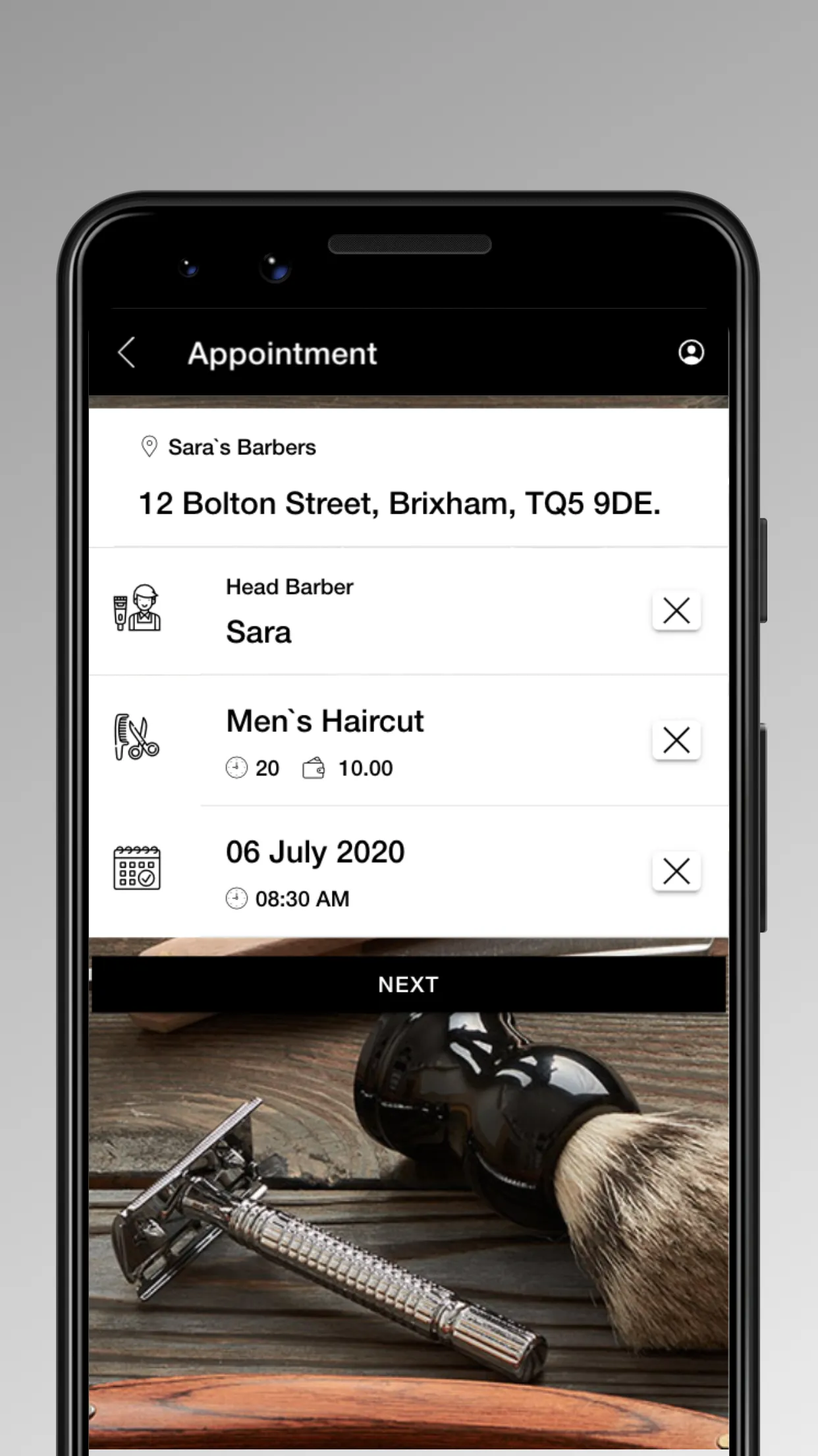 Sara's Barbers Brixham | Indus Appstore | Screenshot