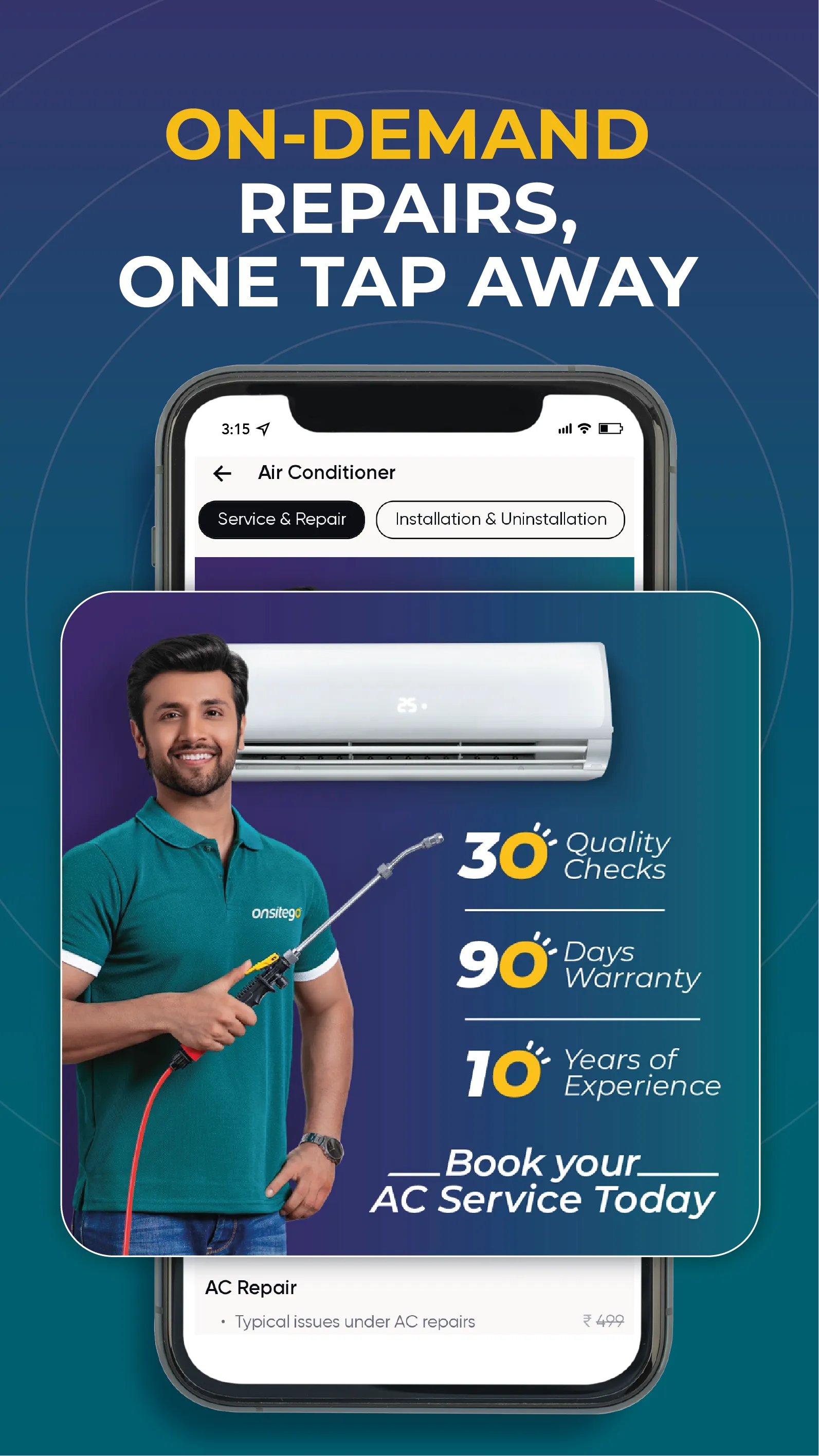 Onsitego - Repair & Service | Indus Appstore | Screenshot