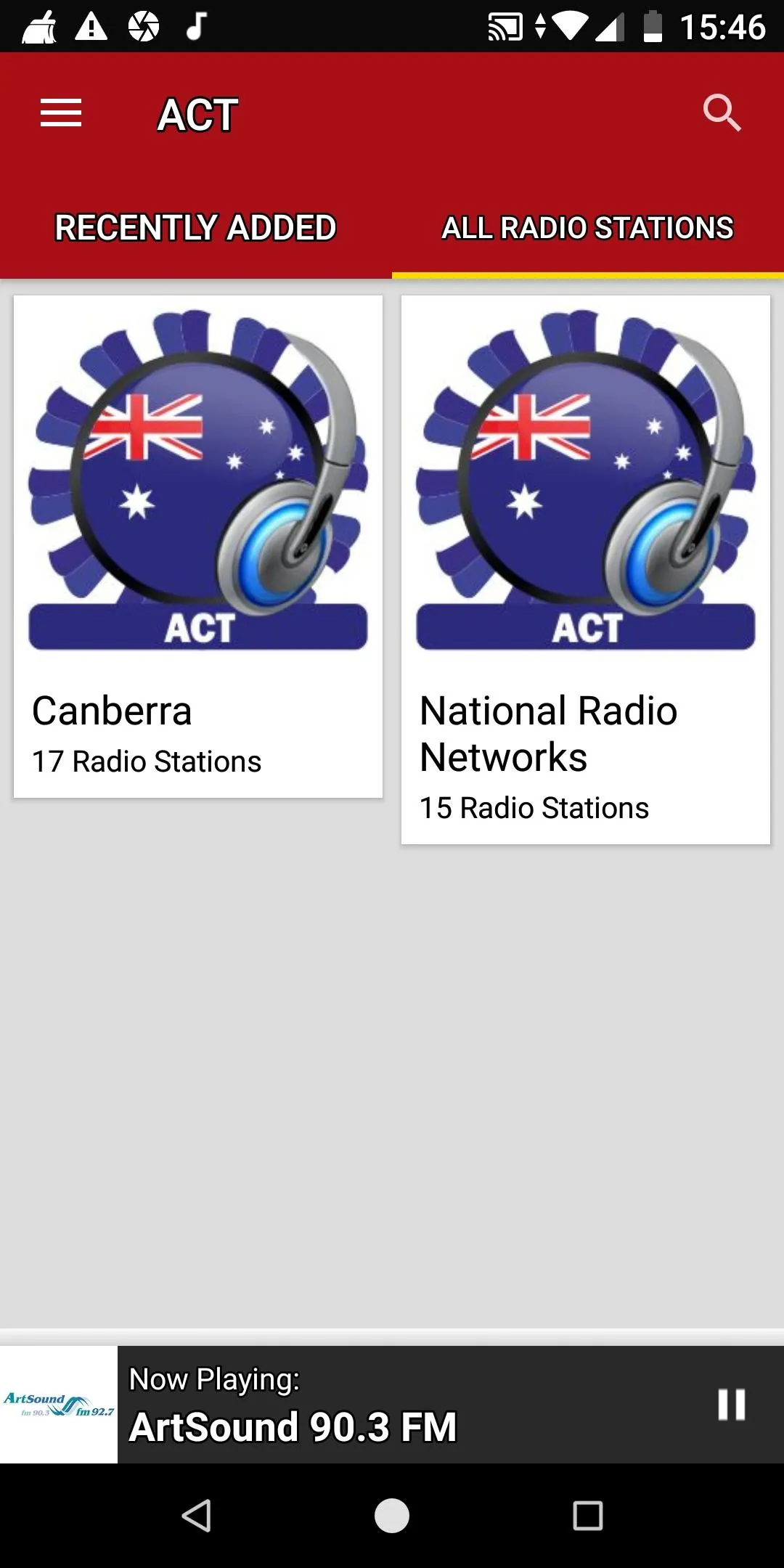 ACT Radio Stations - Australia | Indus Appstore | Screenshot