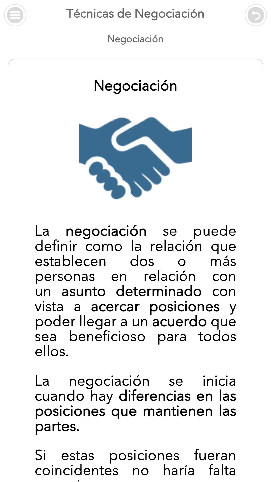 Técnicas de Negociación | Indus Appstore | Screenshot