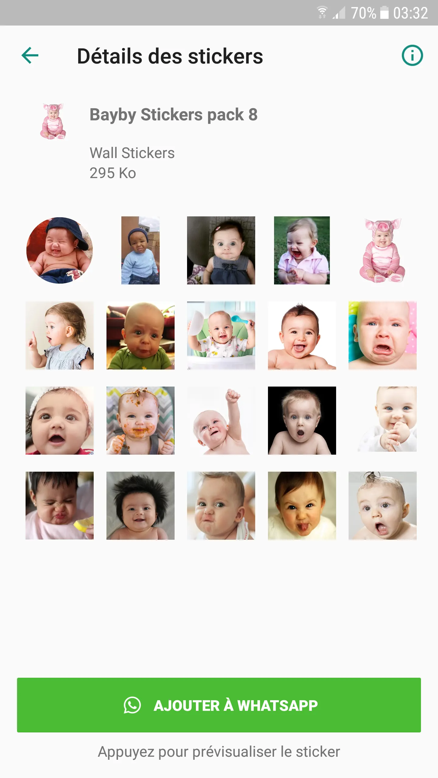 Cute Babies Stickers Animated | Indus Appstore | Screenshot