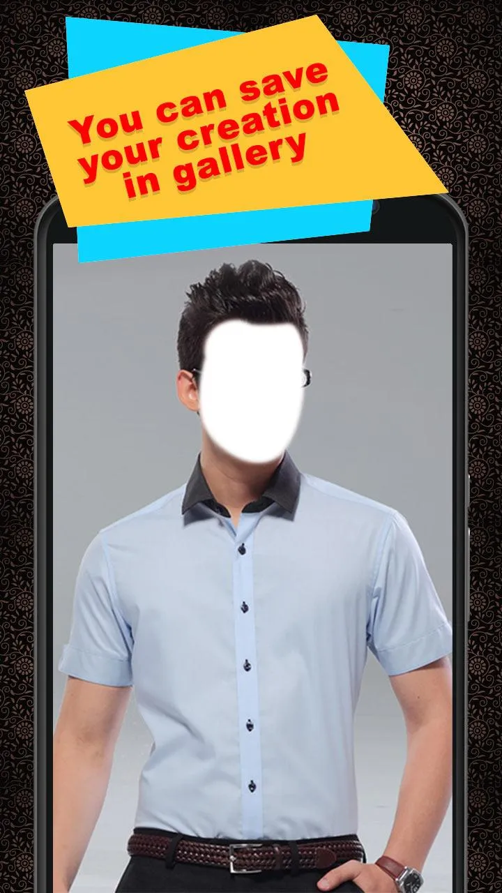 Men Short Shirt Photo Suit | Indus Appstore | Screenshot