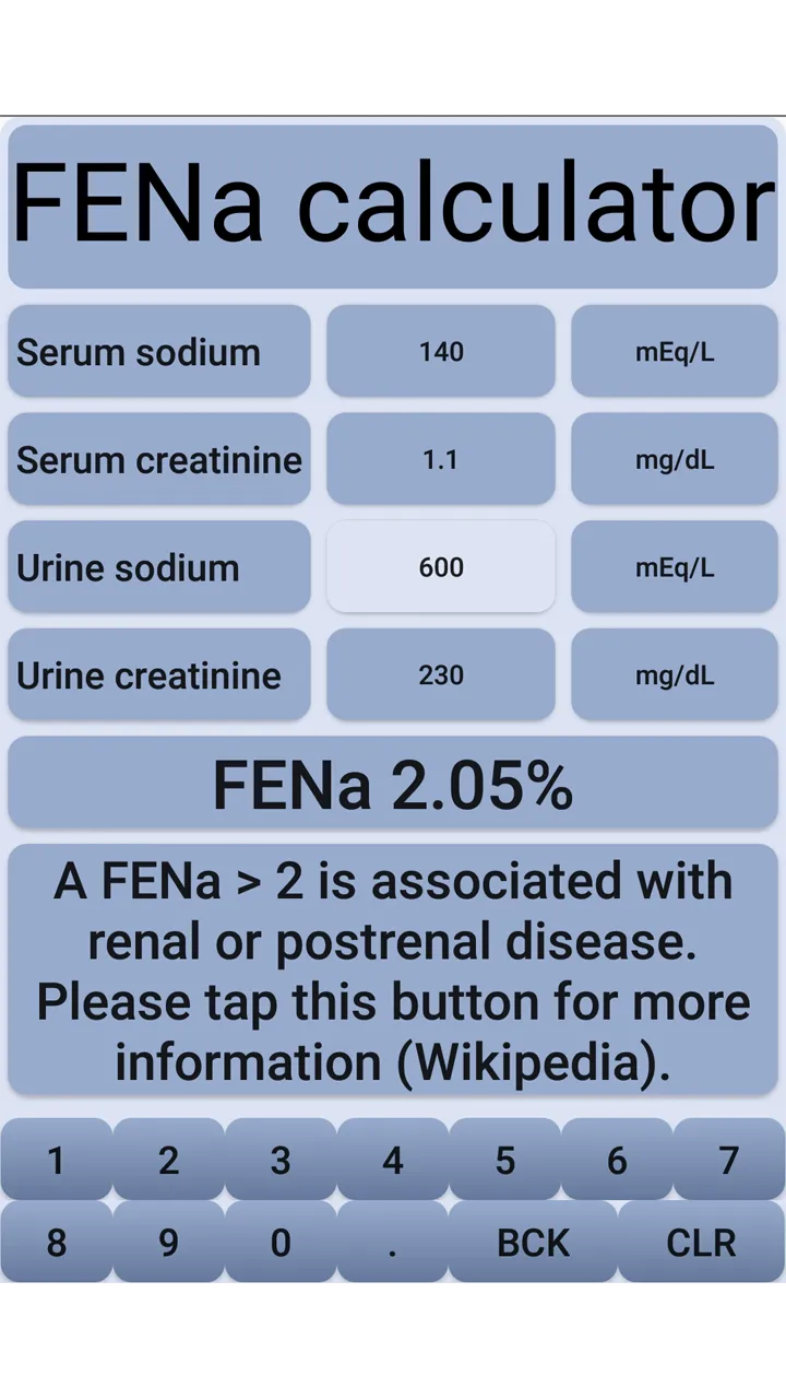 FENa - Fractional Excretion of | Indus Appstore | Screenshot