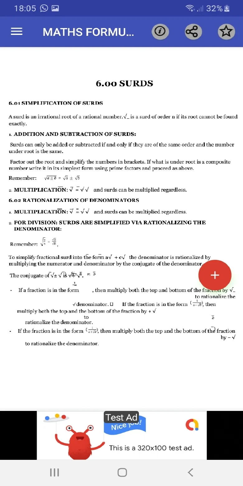 Mathematics formula: f1 - f4 | Indus Appstore | Screenshot