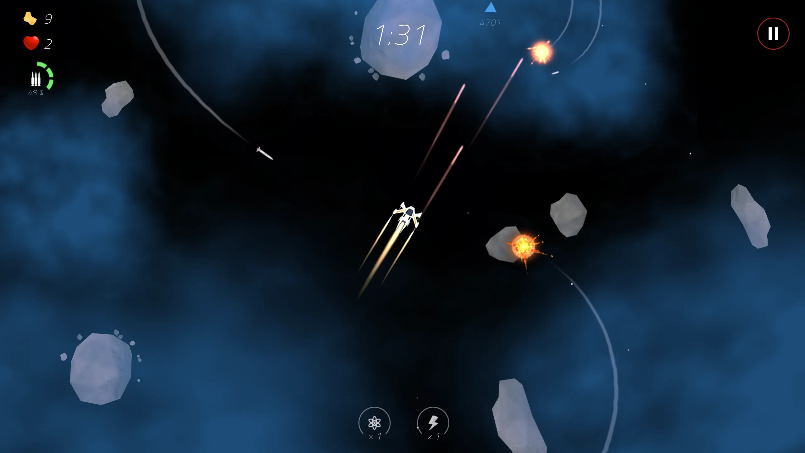 2 Minutes in Space: Missiles! | Indus Appstore | Screenshot