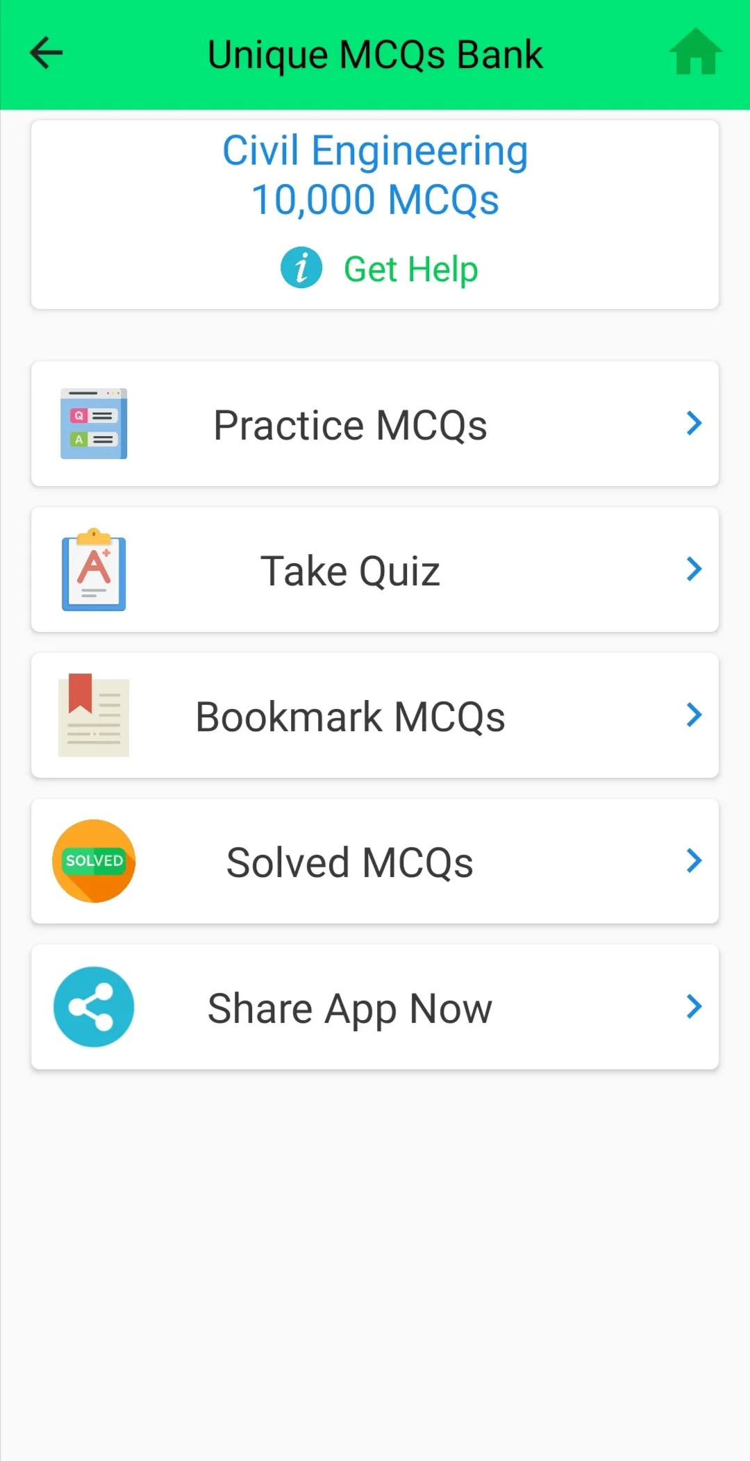 Civil Engineering Solved MCQs | Indus Appstore | Screenshot