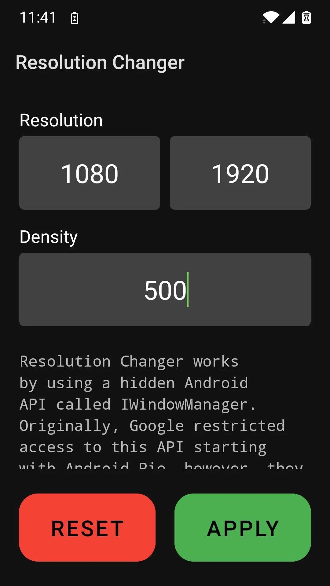 Resolution Changer — Uses ADB | Indus Appstore | Screenshot