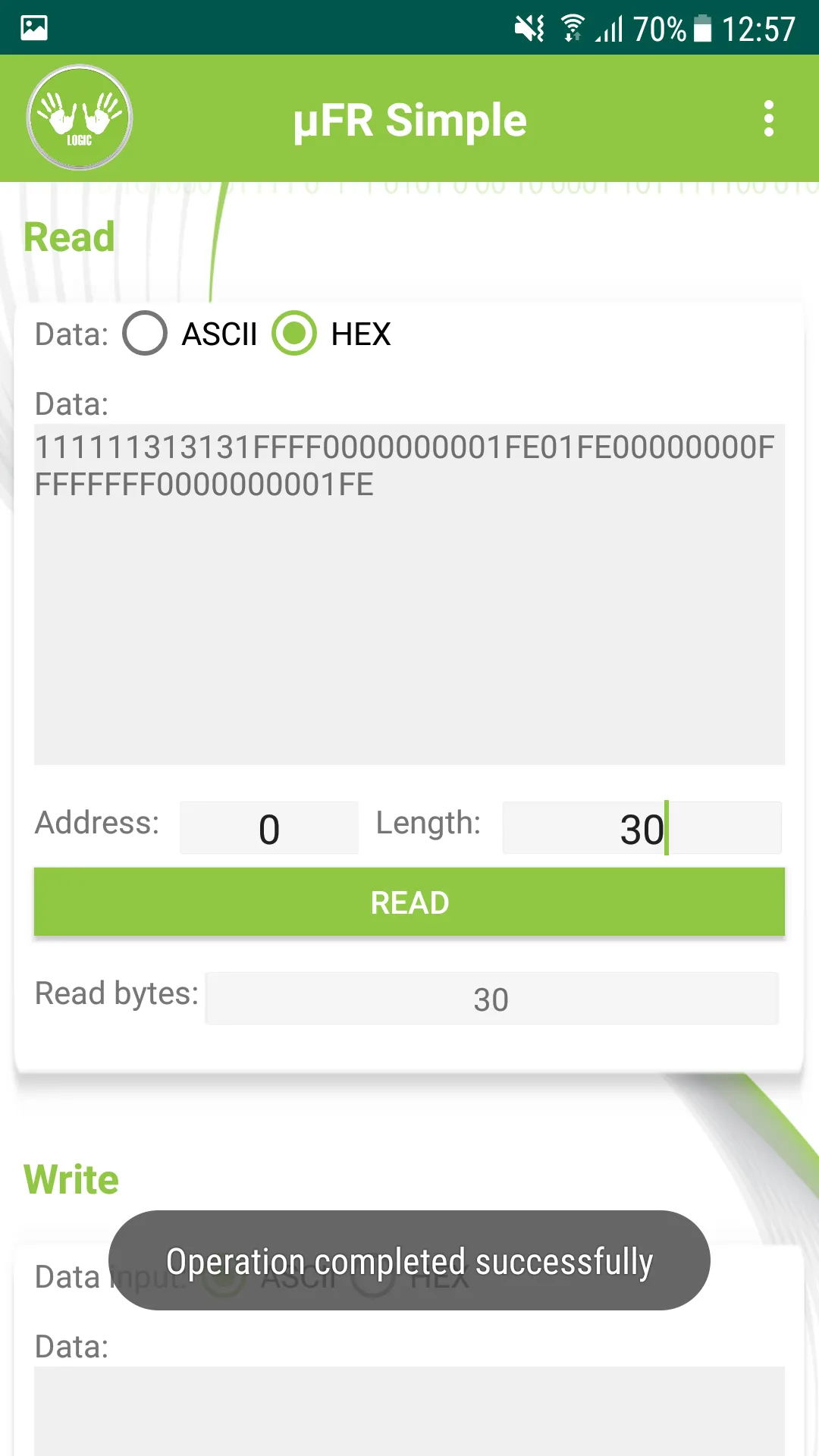 NFC Reader - µFR "Simple" | Indus Appstore | Screenshot