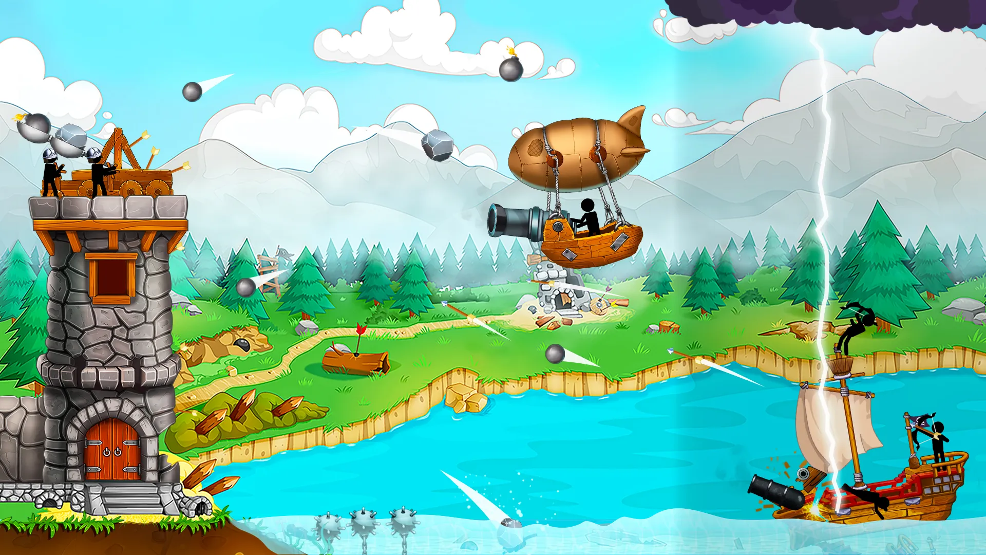 The Catapult: Stickman Pirates | Indus Appstore | Screenshot