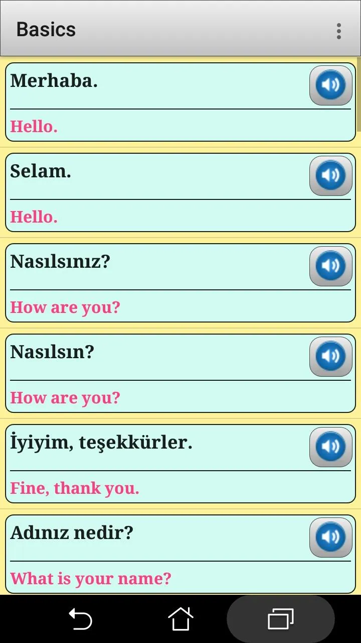 Turkish phrasebook and phrases | Indus Appstore | Screenshot