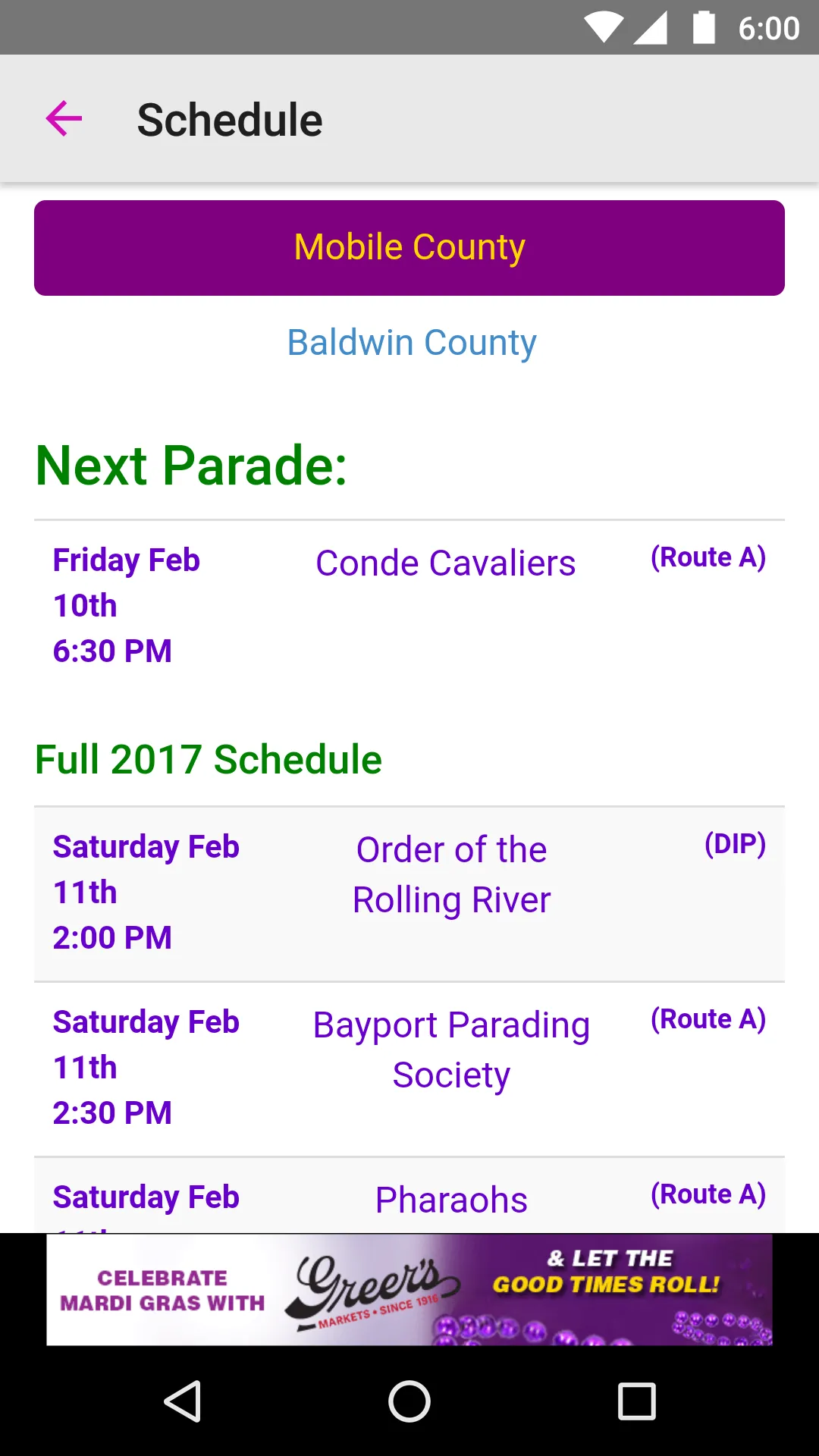 Mardi Gras Parade Tracker WALA | Indus Appstore | Screenshot