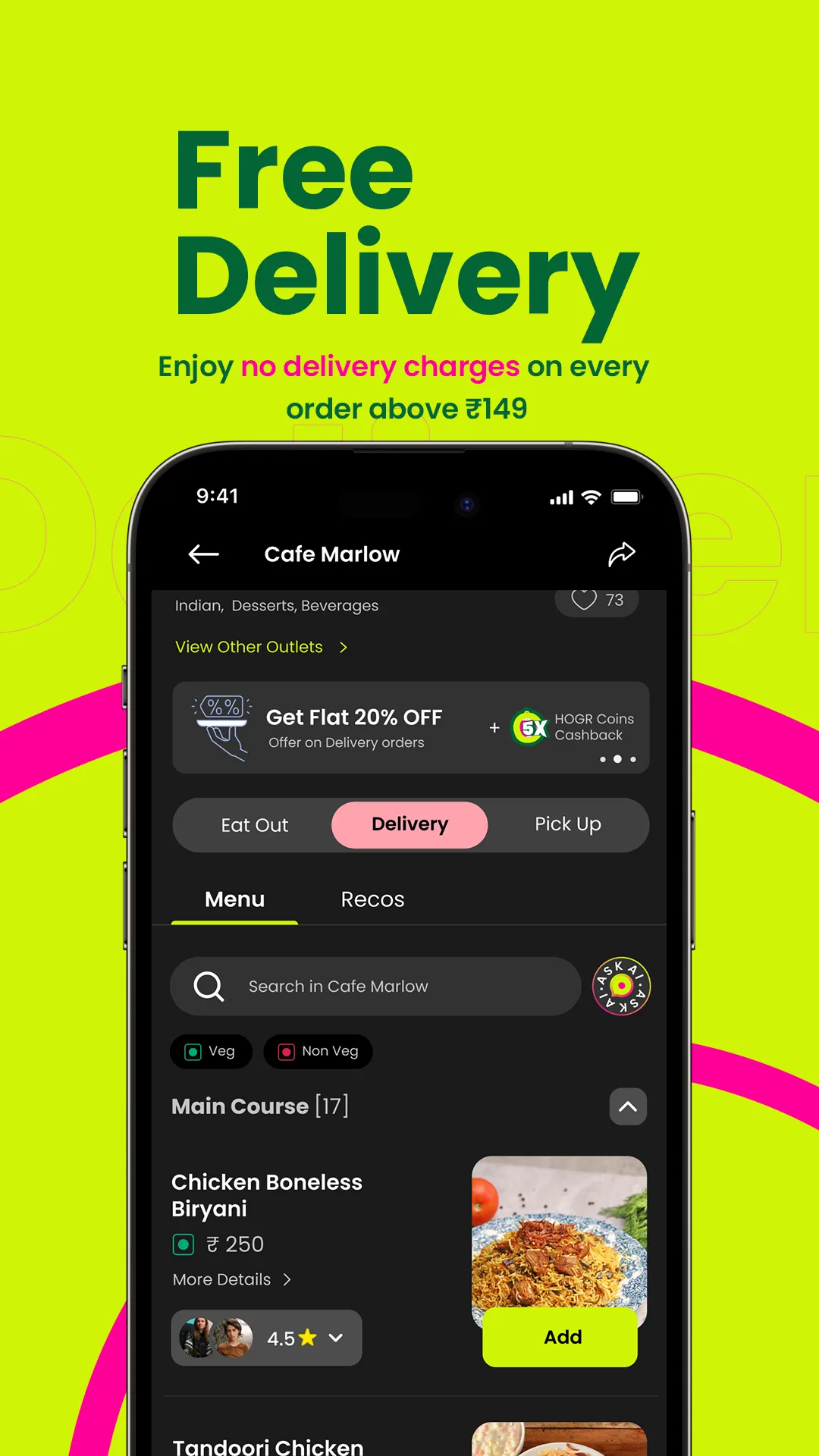 HOGR: Order Food Online | Indus Appstore | Screenshot