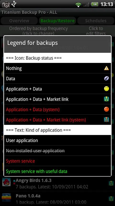 Titanium Backup (root needed) | Indus Appstore | Screenshot