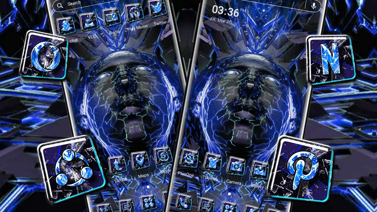 Abstract Blue Face Theme | Indus Appstore | Screenshot