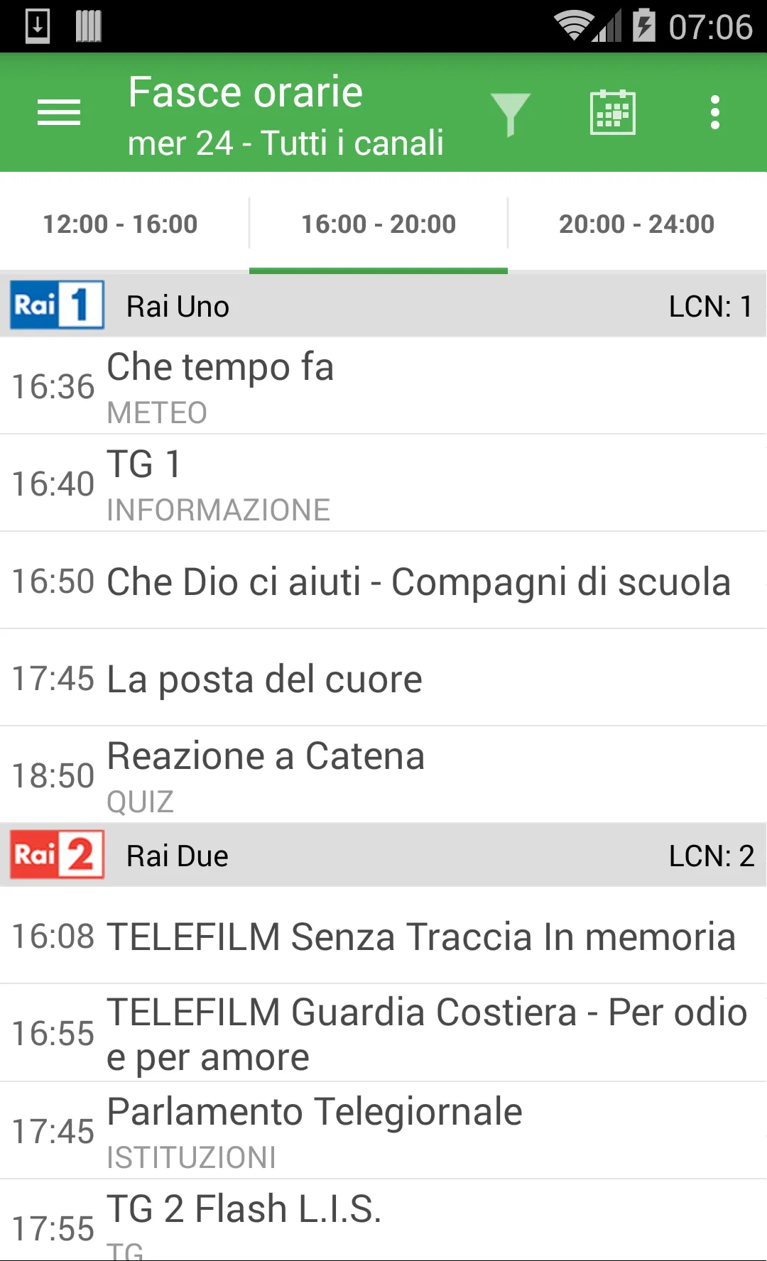 TV Guide Italy | Indus Appstore | Screenshot