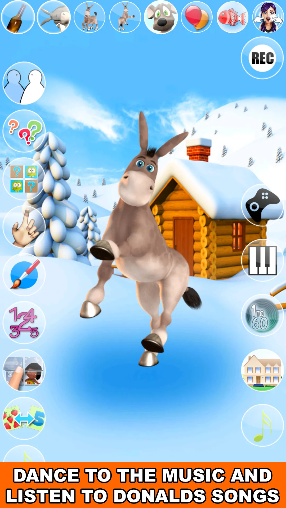 Talking Donald Donkey Ice Fun | Indus Appstore | Screenshot