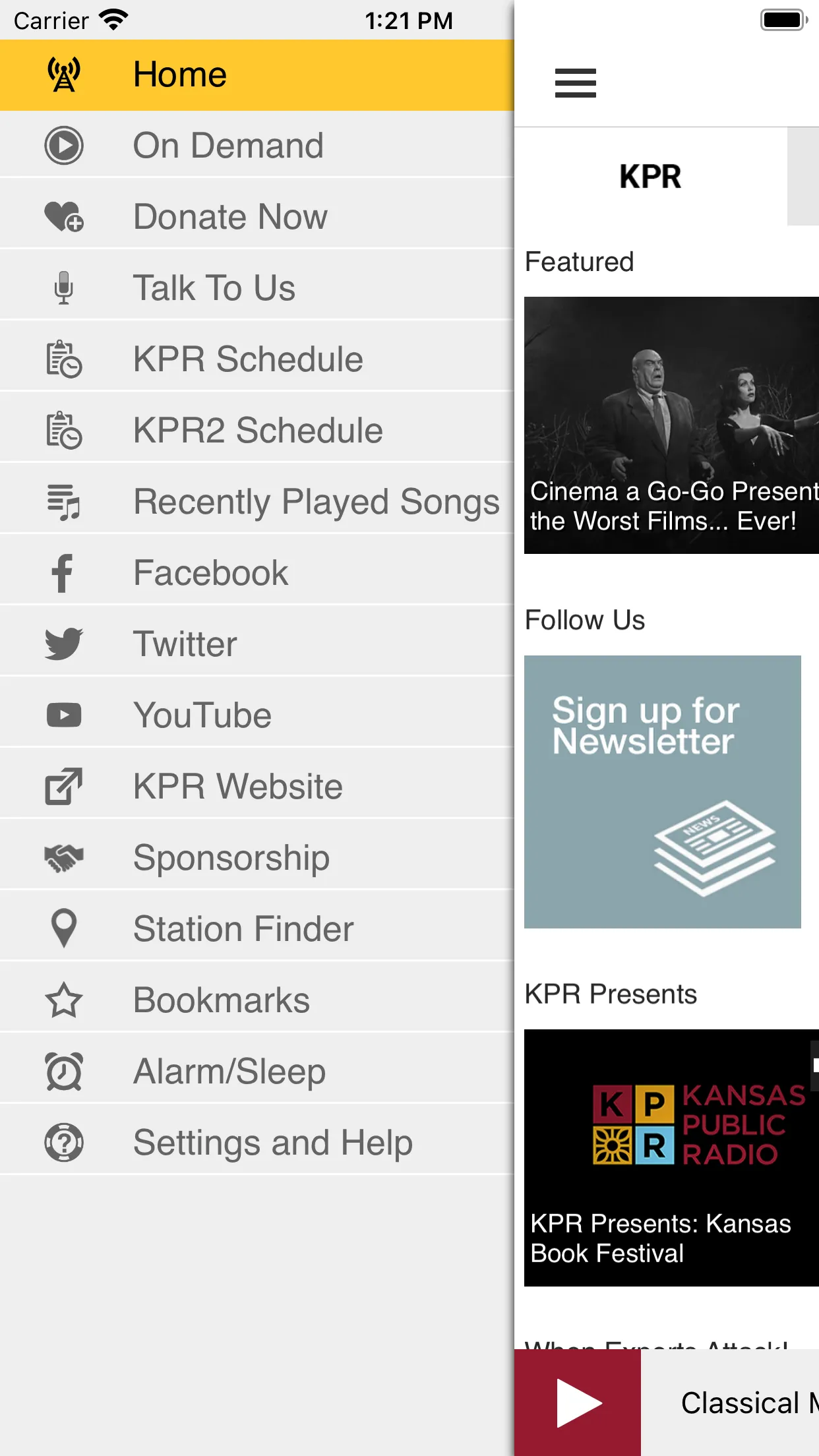 Kansas Public Radio App | Indus Appstore | Screenshot