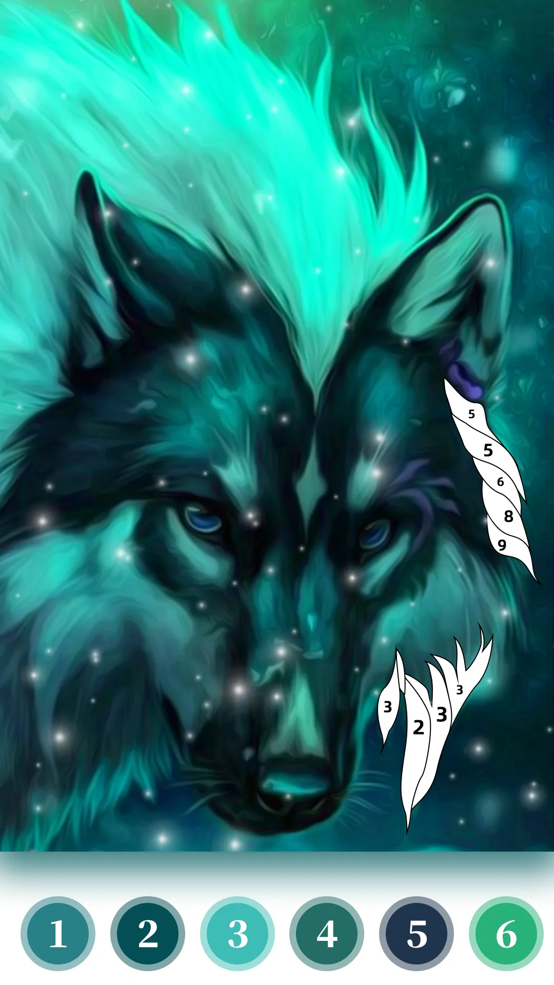 Wolf Coloring Book Color Game | Indus Appstore | Screenshot