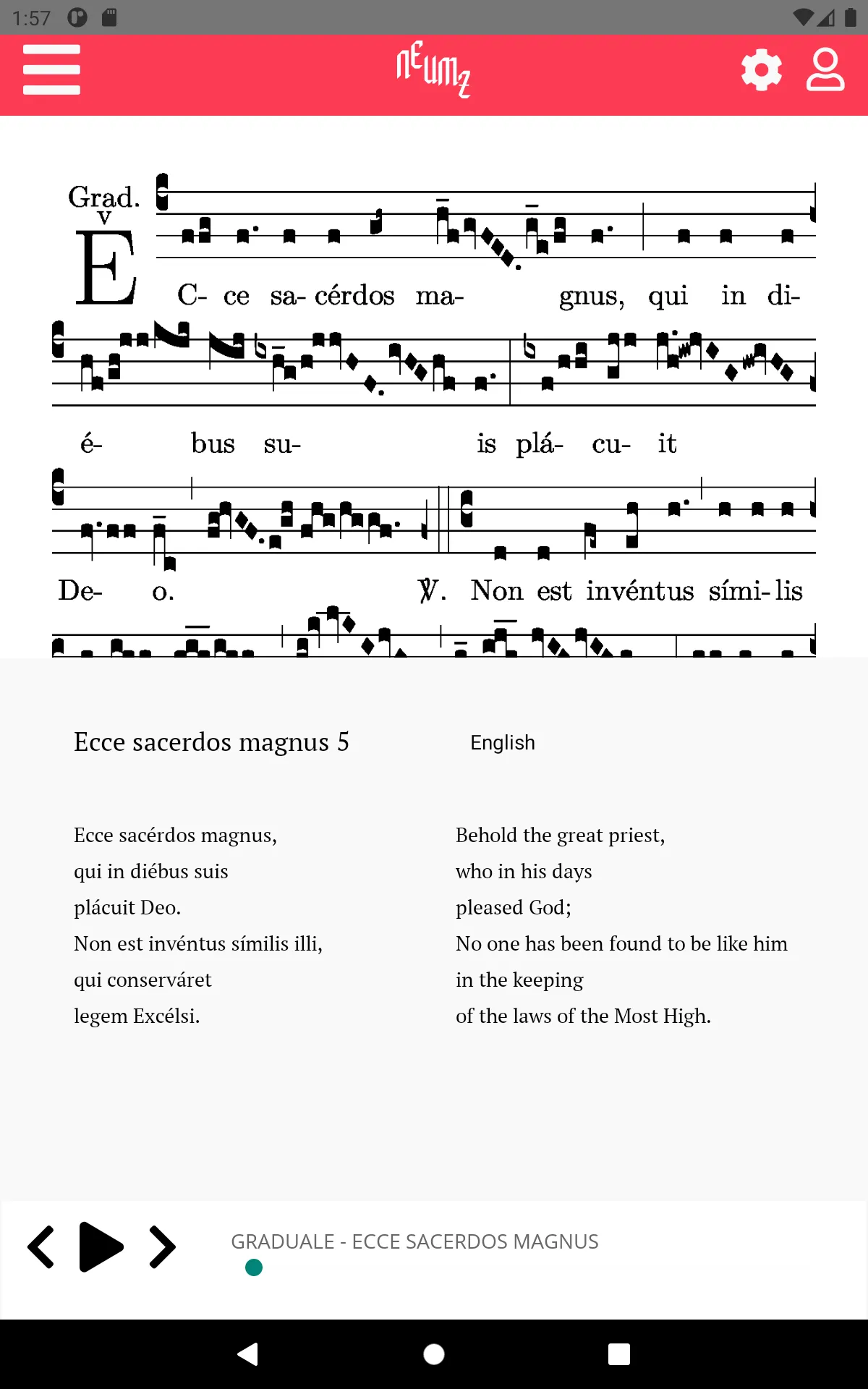 Neumz - Gregorian Chant | Indus Appstore | Screenshot