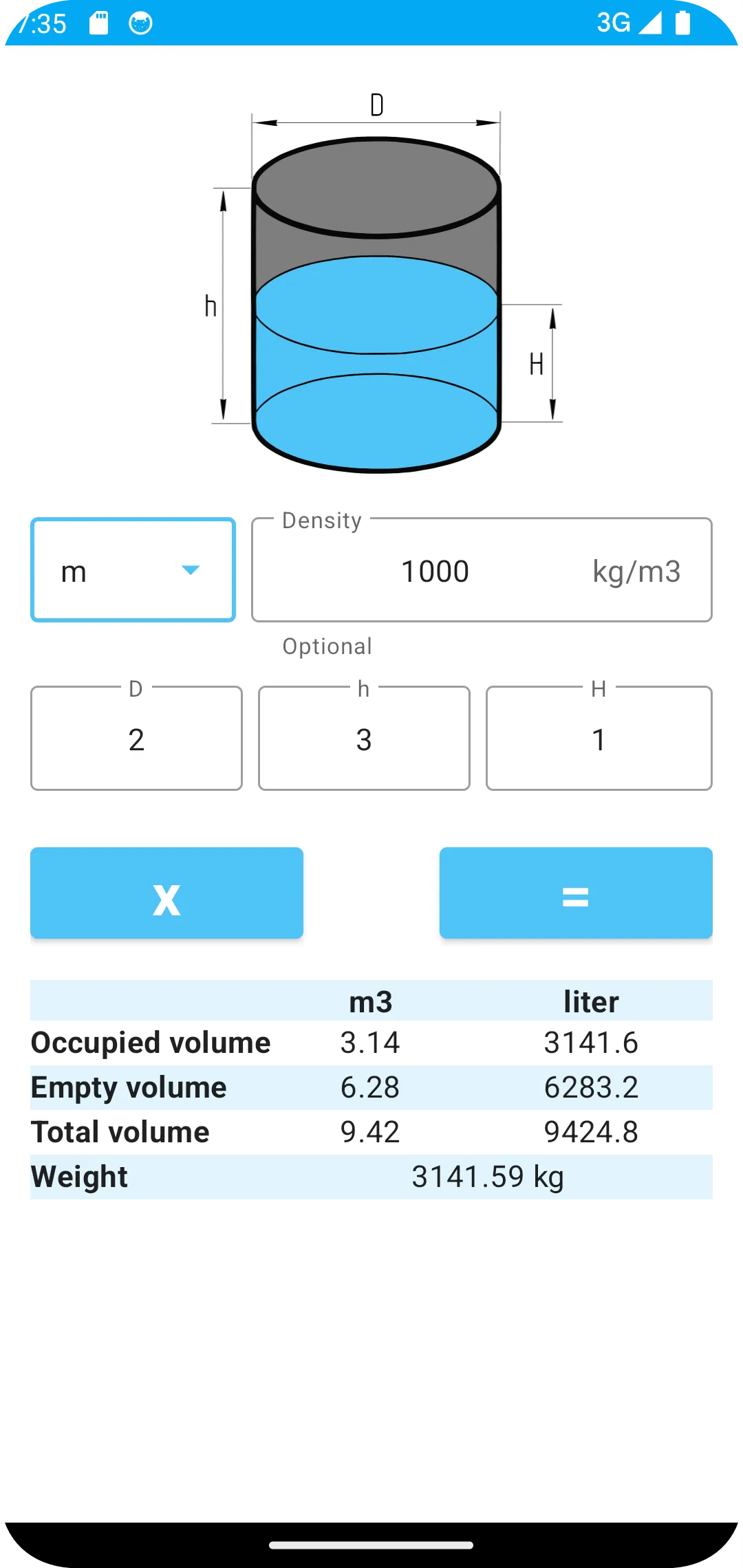 Tank Volume Calculator | Indus Appstore | Screenshot