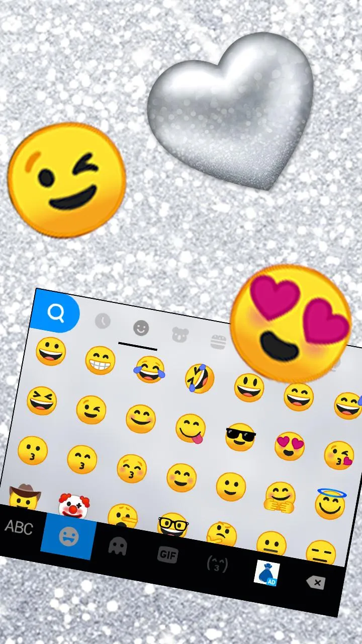 Silvery Glitter Keyboard Theme | Indus Appstore | Screenshot