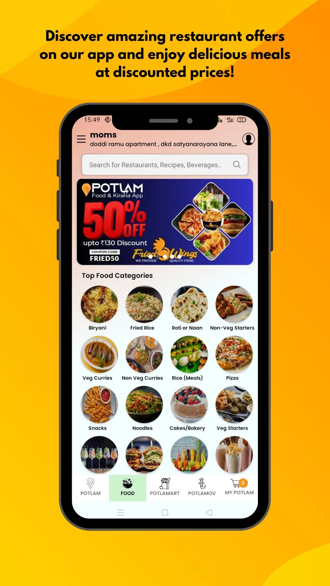 POTLAM - Food and Kirana App | Indus Appstore | Screenshot