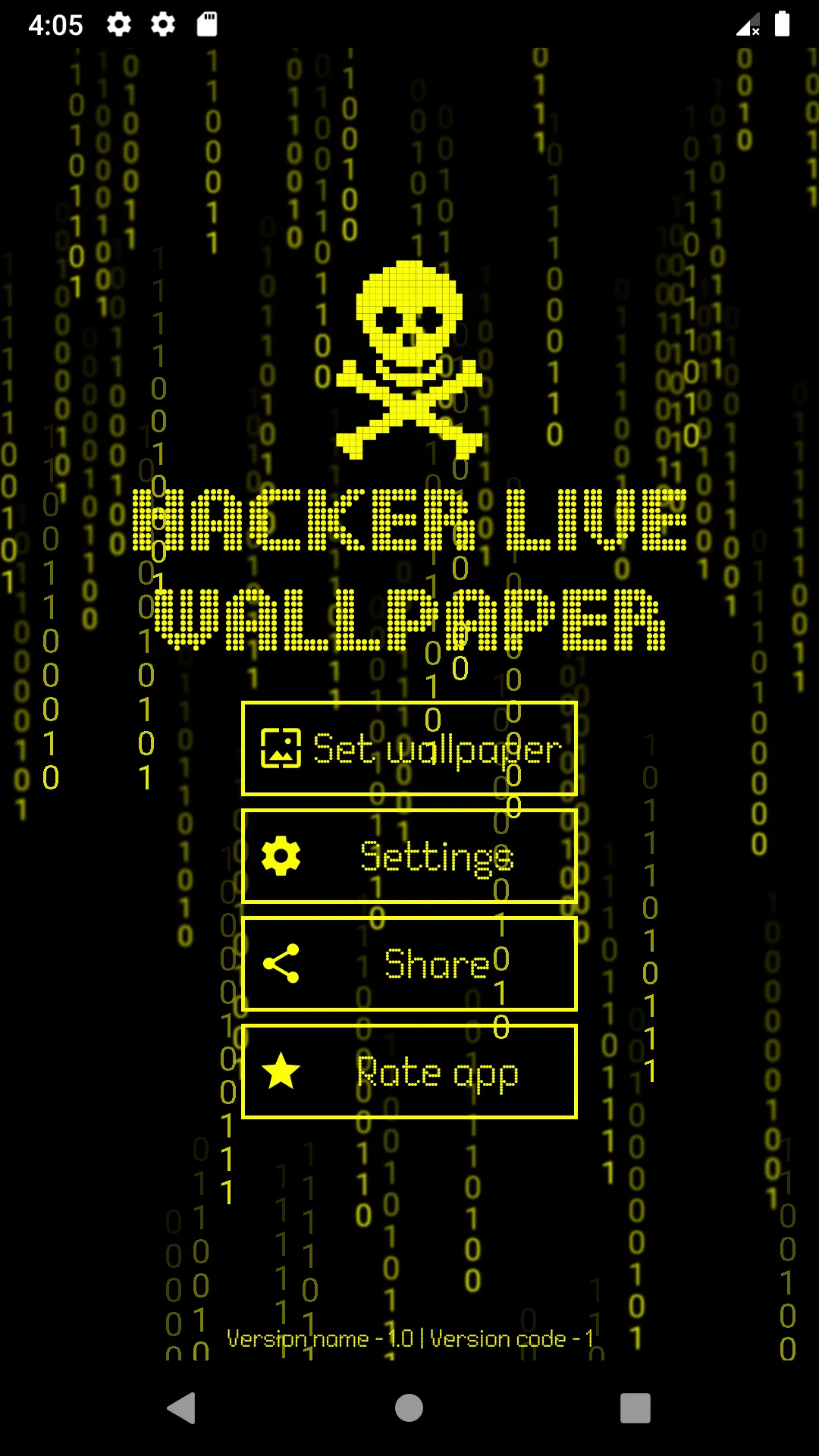 Hacker Live Wallpaper Matrix | Indus Appstore | Screenshot